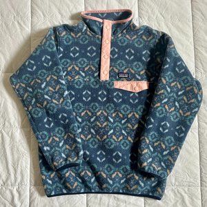 Girls' Lightweight Synchilla Snap-T Pullover | Size Large | Stone Blue